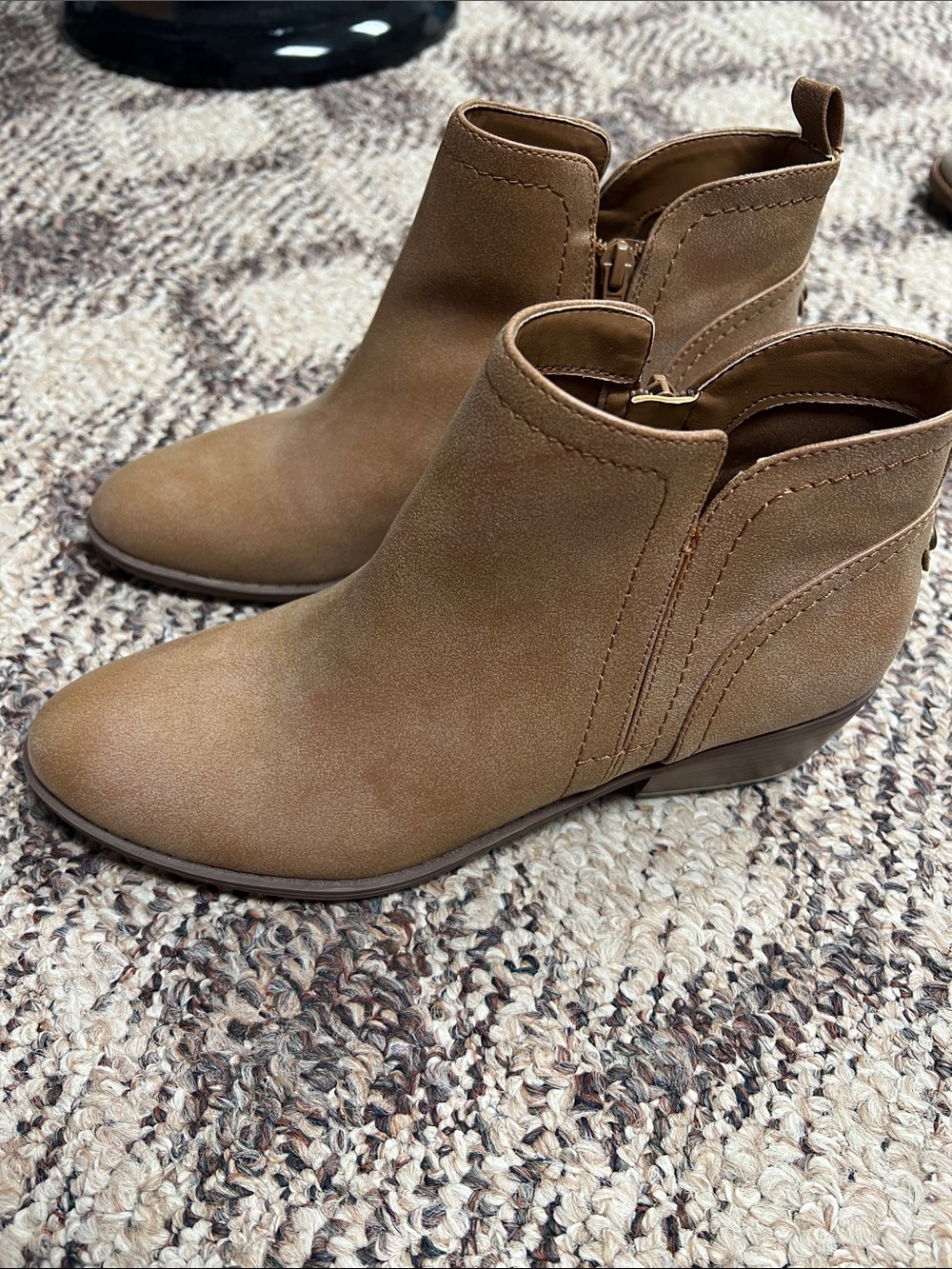 G by Guess Women's Tan Suede Ankle Booties